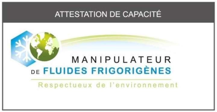 Habilitation et attestation pour la manipulation des fluides frigorigènes 